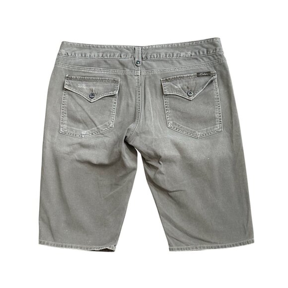 SILVER JEANS Womens Size 32 Olive Green GI Distressed Low Rise Bermuda Shorts - Picture 2 of 8